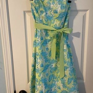 Lily Pulitzer coastal strapless dress size 4